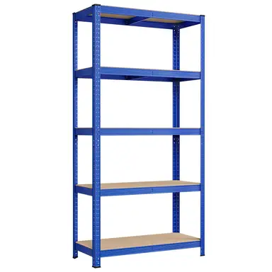 Shelving Heavy Duty 5 Shelves Blue/Natural 40x90x180cm 2pcs