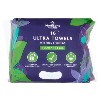 Morrisons Regular Ultra Towels Without Wings 16 Pads
