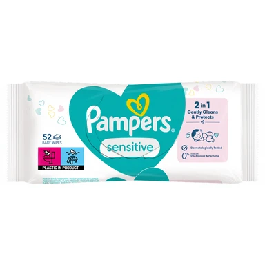 Pampers Sensitive Baby Wipes 52 Wipes