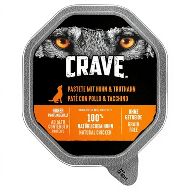 CRAVE Hundefutter Adult Pâté Huhn & Truthahn 150 g