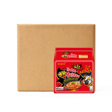 Samyang Dubbel Pittige Hot Chicken Ramen Multi 140gx5x8