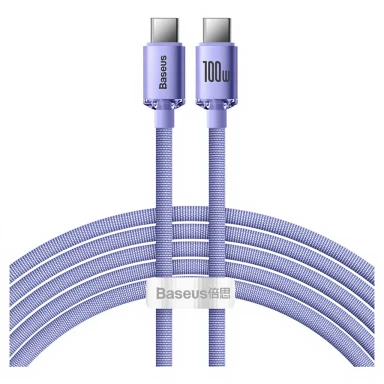 Baseus USB-C auf USB-C 100W Schnellladegerät Datenkabel - Lila