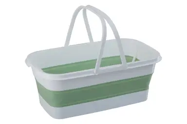 Maison by Premier Collapsible Laundry Basket in Green and White