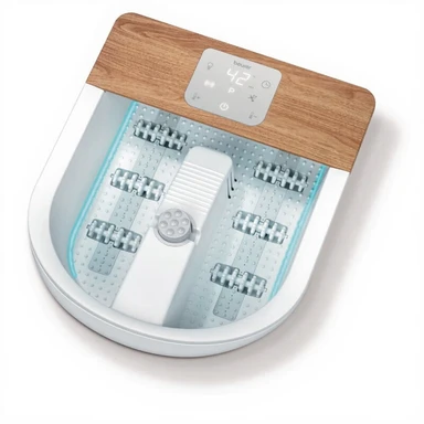 Beurer FB65 - Spa pour les Pieds - Massage Vibrations/Bulles, Chauffage, Éclairage LED, Pédicure