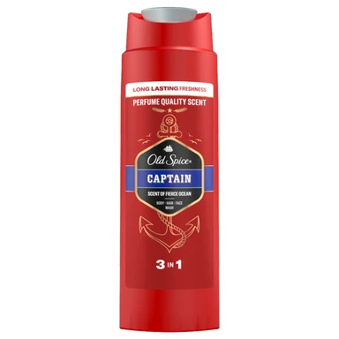 Old Spice Captain Men’s Shower Gel & Shampoo Multi-Use 3-in-1 Hair-Face-Body Wash 250ml