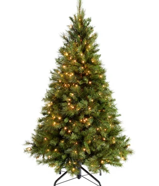 WeRChristmas Pre-Lit Victorian Pine Christmas Tree, 5 ft