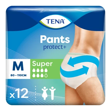 Tena Incontinence Pants Protect+ Super Medium 12 Pack