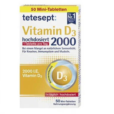 tetesept Vitamin D3 2000 Hochdosiert