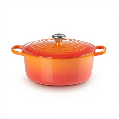 Le Creuset Rôtière Signature ronde 26 cm rouge