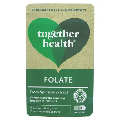 TOGETHER HEALTH - Natural Folate - From Spinach Extract - 30 CAPS