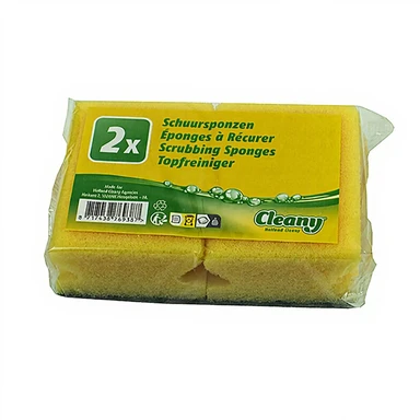 Schuursponzen met Handgreep, 2 Stuks (90x70x45mm)