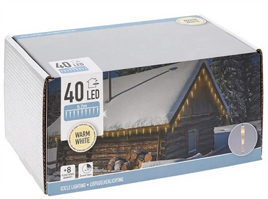 Guirlande Lumineuse Stalactites de Noël - 40 LED