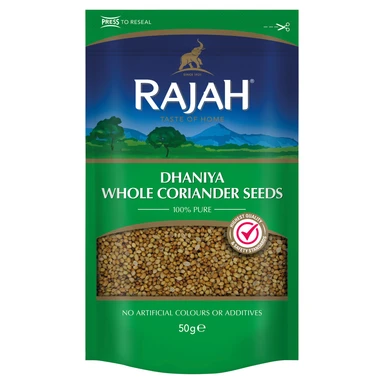 Rajah Spices Dhaniya Whole Coriander Seeds 50G