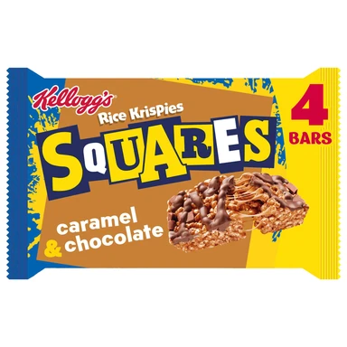 Kellogg's Squares Curious Caramel & Chocolate 4 Bars 144g