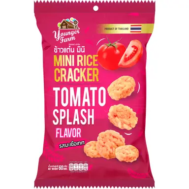 Younger Farm Mini Rice Crackers (Tomato Splash) 60g 