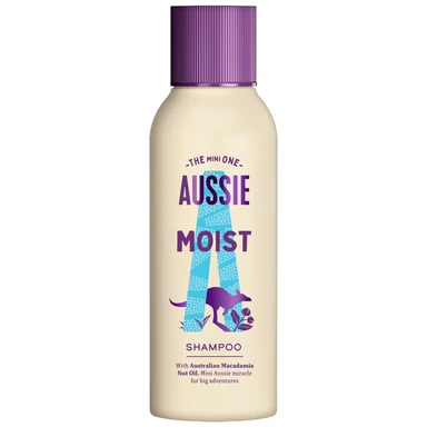 Aussie Miracle Moist Shampoo - Moisture-Quenching, Replenishes Dry, Damaged, Brittle Hair, 90ml