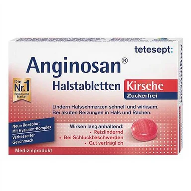 Tetesept Anginosan Halsbonbons Kirsche Zuckerfrei 20 Tabletten