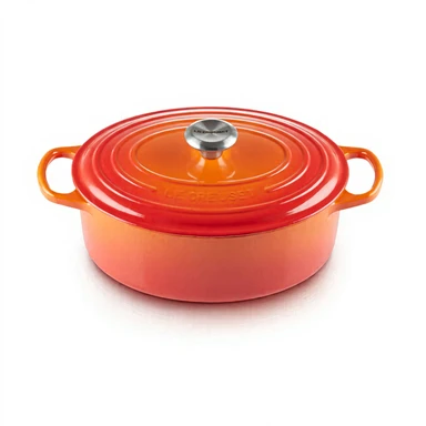 Le Creuset Evo ovale Schmortopf 27 cm, glänzendes Orange