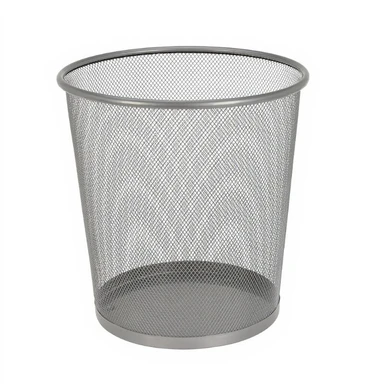 Mülleimer Metall Silber 26,5x28cm