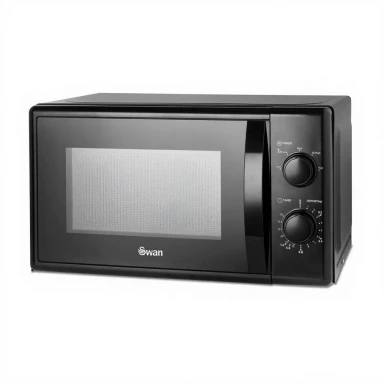 Swan SM4420BLK Manual Microwave with 5 Power Levels, 35 Minute Timer, 700W, 20L, Black