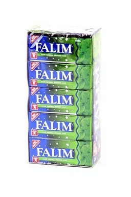 Falim Zuckerfreier Kaugummi Minze, 20 Packungen à 5 Stück – Türkische Spezialität