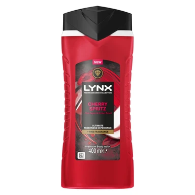 Lynx Fine Fragrance Collection Premium Body Wash Cherry Spritz 400ml