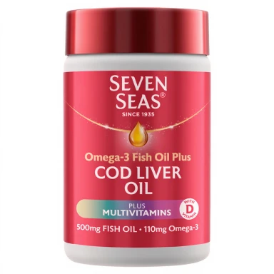 Seven Seas Omega-3 Fish Oil Plus Cod Liver Oil One-a-Day 30 Capsules