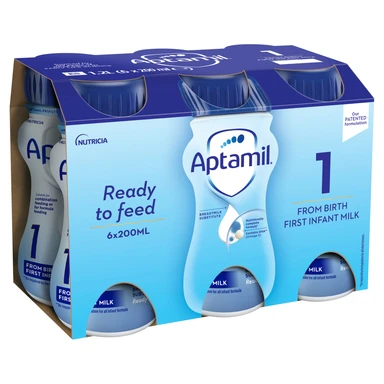 Aptamil 1 From Birth First Infant Milk Formula Ready To Feed  6 x 200ml