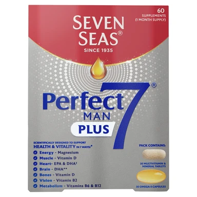 Seven Seas Perfect7 Man Plus Daily Wellness Support Capsules - 60 Tablets & Capsules