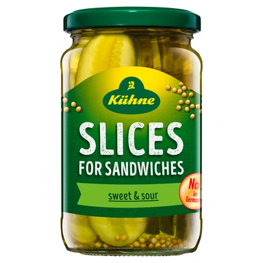 Kuhne Gherkin Sandwich Slices 330ml