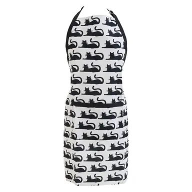 Maison by Premier Kitchen Apron Black Cat Black/White