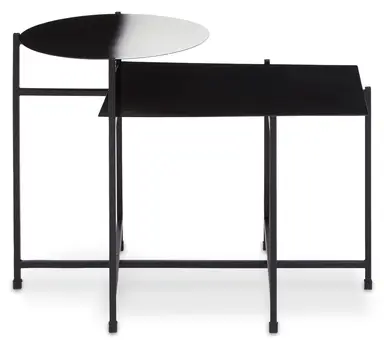 Fifty Five South Rasmus Side Table 2 Tier Ombre Black/White