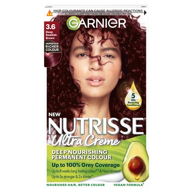 Garnier Nutrisse Permanent Hair Dye 3.6 Deep Reddish Brown