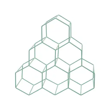 Maison by Premier 6 Bottles Green Finish Wine Rack