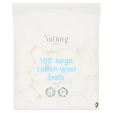 Nutmeg Cotton Wool Balls 100 Pack