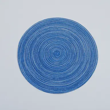 Placemats Woven Cotton Round Cream 4pcs