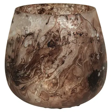 Interiors by Premier Candle Holder Garan Brown Small