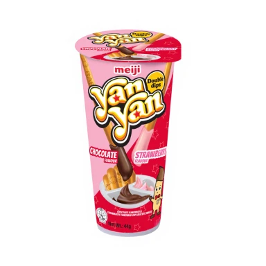 Meiji Yan Yan Biscuit Sticks with Double Cream Flavoured Dip 44g