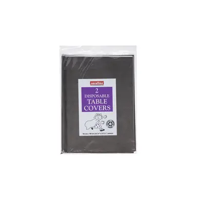 Caroline Black Square Paper Tablecover, 90 x 90cm, pack of 2