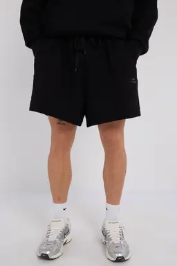 Third Avenue Relaxed-Fit High-Rise Fleece Short, Black, M Size