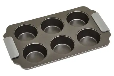 Maison by Premier Grey Six Cup Muffin Tray.