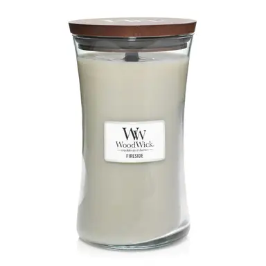 Wood Wick Candle Hourglass Fireside 609g