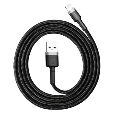 Baseus 2A Cafule USB for USB-C Cable - 2M - Grey/ Black