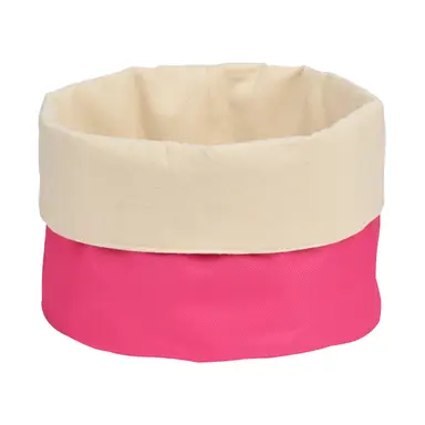 Essentials by Premier Hot Pink And Pink Cream Folded Design Bread Basket