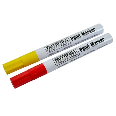 Faithful Paint Marker Pen Yellow  & Red 2 Pack