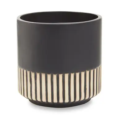 Interiors by Premier Indoor Planter Kiso Ceramic Black/White Small