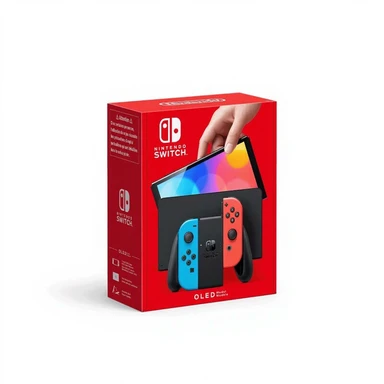 Nintendo Switch modèle OLED - Bleu néon / rouge néon