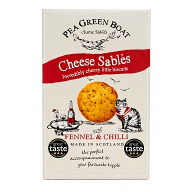 Pea Green Boat Fennel & Chilli Cheese Sablés 80g