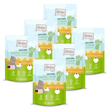 MjAMjAM - Quetschie - Chicks & Friends Smakelijke Kip met Gestoomde Selderij 300 g x 6