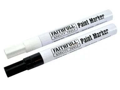 Faithful Paint Marker Pen Black & White  2 Pack